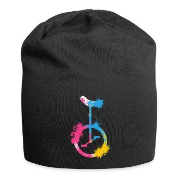 Einrad Fahren Zirkus Jonglieren - Jersey-Beanie - Schwarz - Vorne