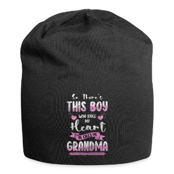 Grandpa Grandchild Extended Family Pregnant - Jersey Beanie - black - Front