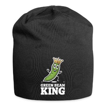 Grüne Bohnen - Jersey-Beanie - Schwarz - Vorne