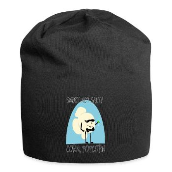 Popcorn sucré Parodie de dessin animé drôle de la culture pop - Bonnet en jersey - noir - Devant
