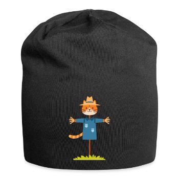 Vogelscheuche Katze - Jersey-Beanie - Schwarz - Vorne
