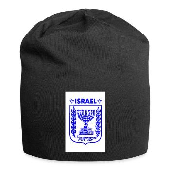 Menorah Coat of Arms of Israel Coat of Arms of Israel - Jersey Beanie - black - Front
