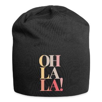 Oh la la - Bonnet en jersey - noir - Devant
