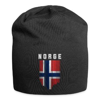 Norwegische Flagge, Norwegischer Stolz - Jersey-Beanie - Schwarz - Vorne