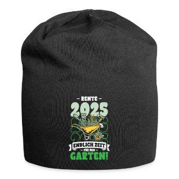 Rente 2025 Endlich Zeit Für Den Garten - Jersey-Beanie - Schwarz - Vorne