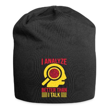 Forensic Science Major Analyze Better Than Talk - Jersey Beanie - black - Front