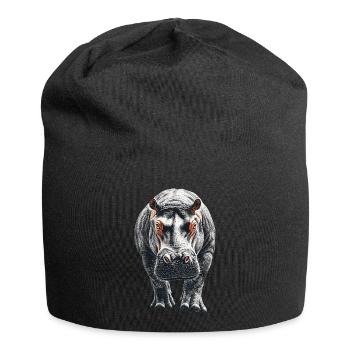 Nilpferd - Jersey-Beanie - Schwarz - Vorne