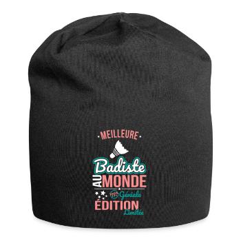 Meilleure Badiste au monde - 100% géniale - Bonnet en jersey - noir - Devant