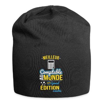 Meilleur Comptable au monde - 100% génial - Bonnet en jersey - noir - Devant
