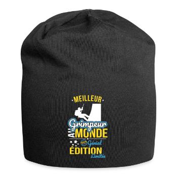 Meilleur Grimpeur au monde - 100% génial - Bonnet en jersey - noir - Devant