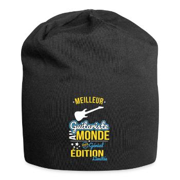 Bester Gitarrist der Welt - 100% genial - Jersey-Beanie - Schwarz - Vorne