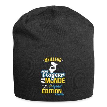 Weltbester Schwimmer - 100% genial - Jersey-Beanie - Anthrazit - Vorne