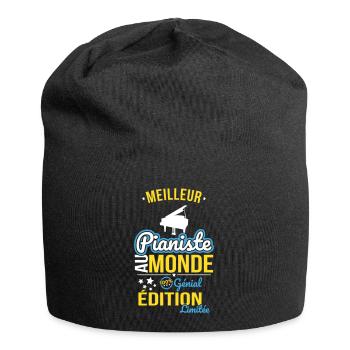 Bester Pianist der Welt - 100% Awesome - Jersey-Beanie - Schwarz - Vorne