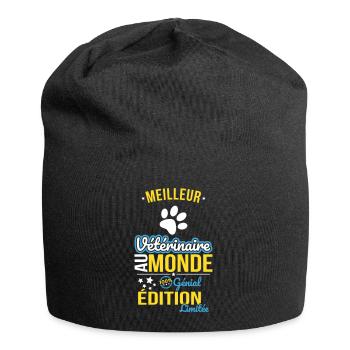 Meilleur Vétérinaire au monde - 100% génial - Bonnet en jersey - noir - Devant