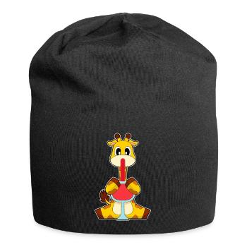 Giraffe Red Wine - Jersey Beanie - black - Front