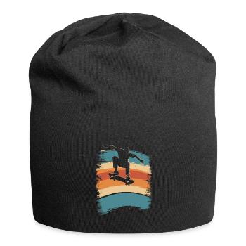 Skateboard Retro vintage Skating Skateboarding - Jersey-Beanie - Schwarz - Vorne