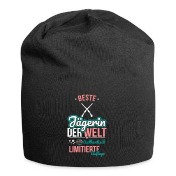 Meilleure chasseresse du monde - 100 % authentique - Bonnet en jersey - noir - Devant