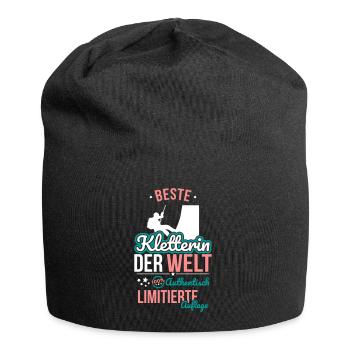 Meilleure grimpeuse du monde - 100 % authentique - Bonnet en jersey - noir - Devant