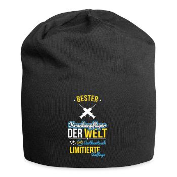Meilleure infirmière du monde - 100 % authentique - Bonnet en jersey - noir - Devant
