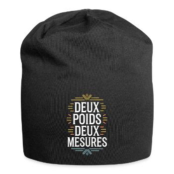 Deux poids deux mesures - Bonnet en jersey - noir - Devant