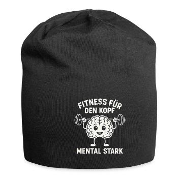 Fitness für den Kopf – Mental Stark T‑Shirt - Jersey-Beanie - Schwarz - Vorne