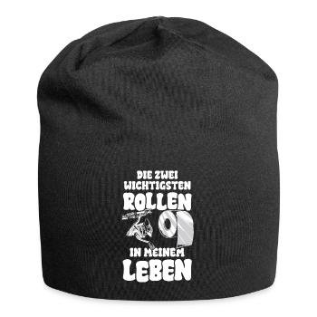 Die zwei wichtigsten Rollen in meinem Leben - Jersey-Beanie - Schwarz - Vorne