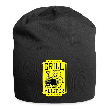 Grillmeister Ferkel Grillen - Jersey-Beanie - Schwarz - Vorne