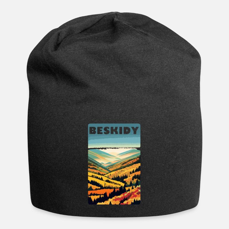 Beskiden Polen Landschaft - Jersey-Beanie - Schwarz
