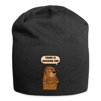 Stachelschwein: Heute ist Umarmungstag - Jersey-Beanie - Schwarz - Vorne