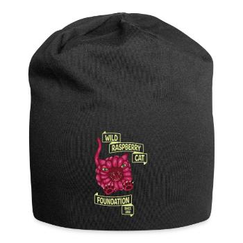 Wild Raspberry Cat - Jersey Beanie - black - Front