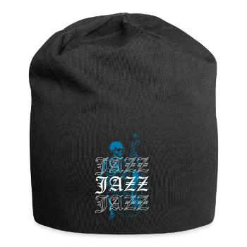 Skelett, Jazzmusiker, Abbildung - Jersey-Beanie - Schwarz - Vorne