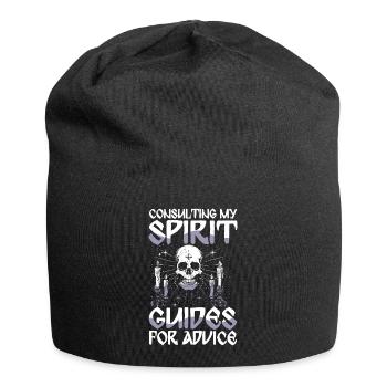 Consulter mes guides spirituels pour obtenir des conseils Crâne - Bonnet en jersey - noir - Devant