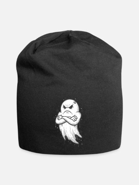 Halloween Geist mit verschränkten Armen - Jersey-Beanie - Schwarz