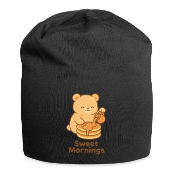 Sweet Mornings Bear Pour - Jersey Beanie - black - Front