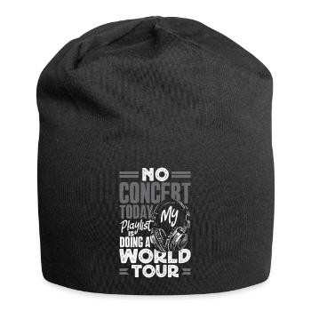 Kein Konzert Heute Trauriges Musik - Jersey-Beanie - Schwarz - Vorne