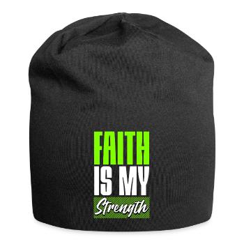 Faith is my Strength - Jersey-Beanie - Schwarz - Vorne