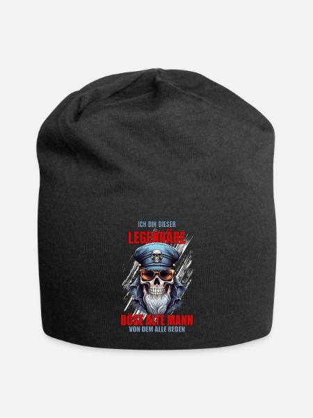 Ich bin dieser Legendäre Böse Alte Mann - Jersey-Beanie - Schwarz