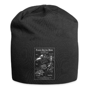 Beaked Plague Doctor Blueprint - Jersey Beanie - black - Front