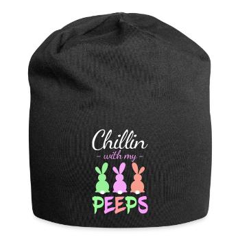 Chillin avec Peeps Pastel Bunnies - Bonnet en jersey - noir - Devant