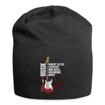 La musique facilite tout - Bonnet en jersey - noir - Devant