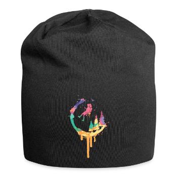 Regenbogenwald Swing - Jersey-Beanie - Schwarz - Vorne