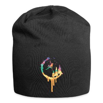 Farbenkreis der Bergsteiger - Jersey-Beanie - Schwarz - Vorne