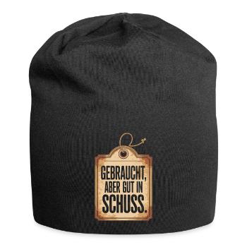 Gebraucht Aber Gut In Schuss Oldtimer Geburtstag - Jersey-Beanie - Schwarz - Vorne