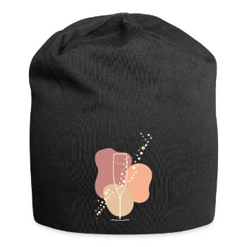Sektfreundin Sparkling Aura - Jersey-Beanie - Schwarz - Vorne