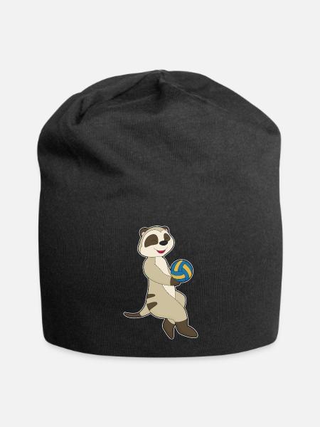 Erdmännchen Volleyballspieler Volleyball Sport - Jersey-Beanie - Schwarz