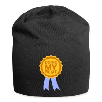 Doing My Best Funny Honest Motivational Saying - Jersey Beanie - black - Front
