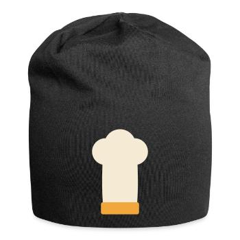 Chapeau de chef, chef, chef, maître du grill, cadeau - Bonnet en jersey - noir - Devant