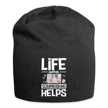 Le scrapbooking aide toujours - Bonnet en jersey - noir - Devant