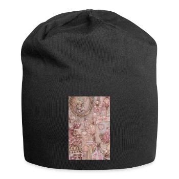 Art de parfums vintage roses - Bonnet en jersey - noir - Devant