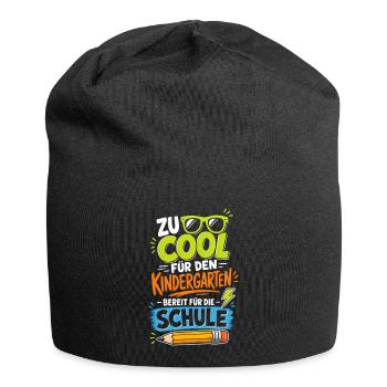 Zu Cool Für Den Kindergarten - Jersey-Beanie - Schwarz - Vorne